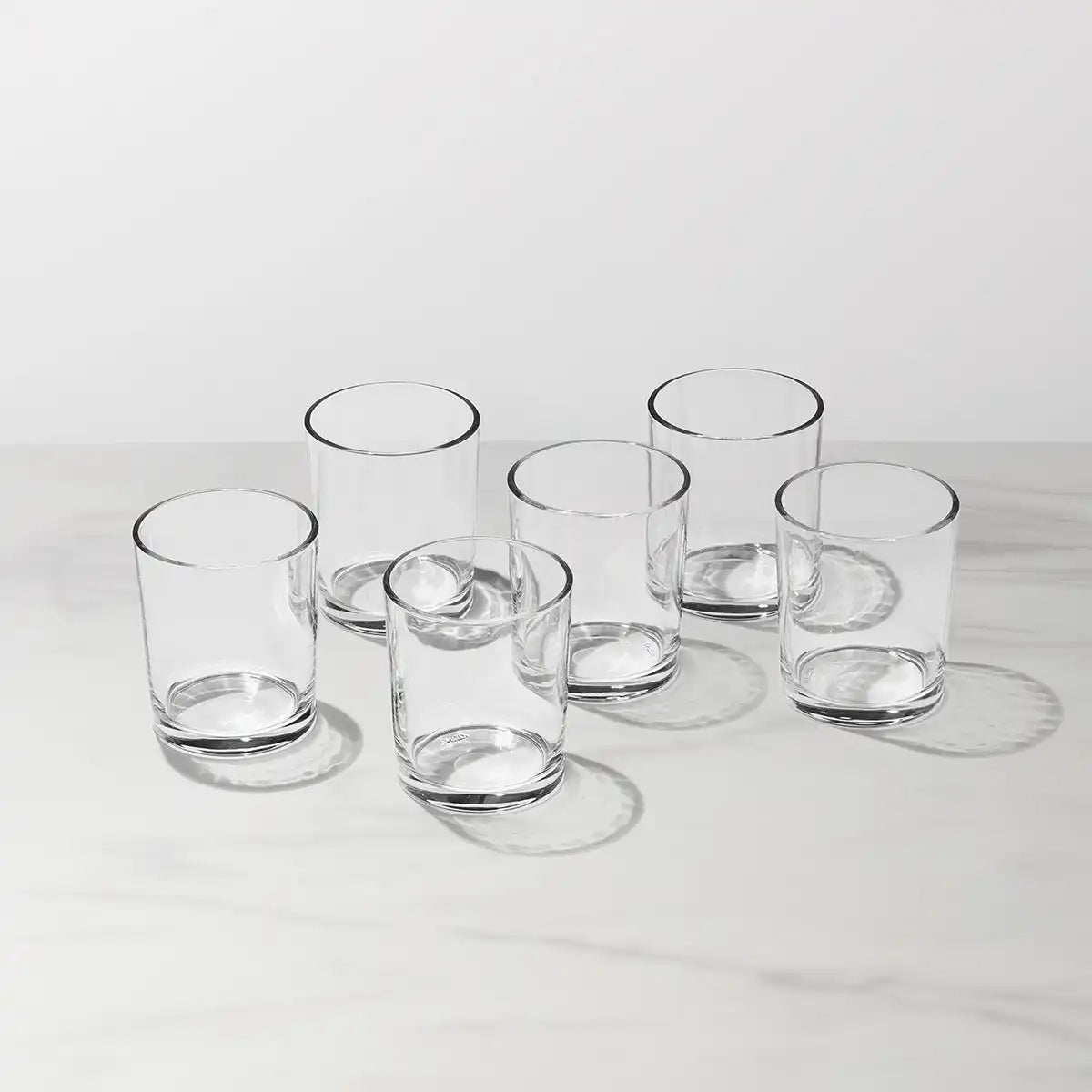 Merry & Bright Stackable Clear Tall Glasses, Set of 6