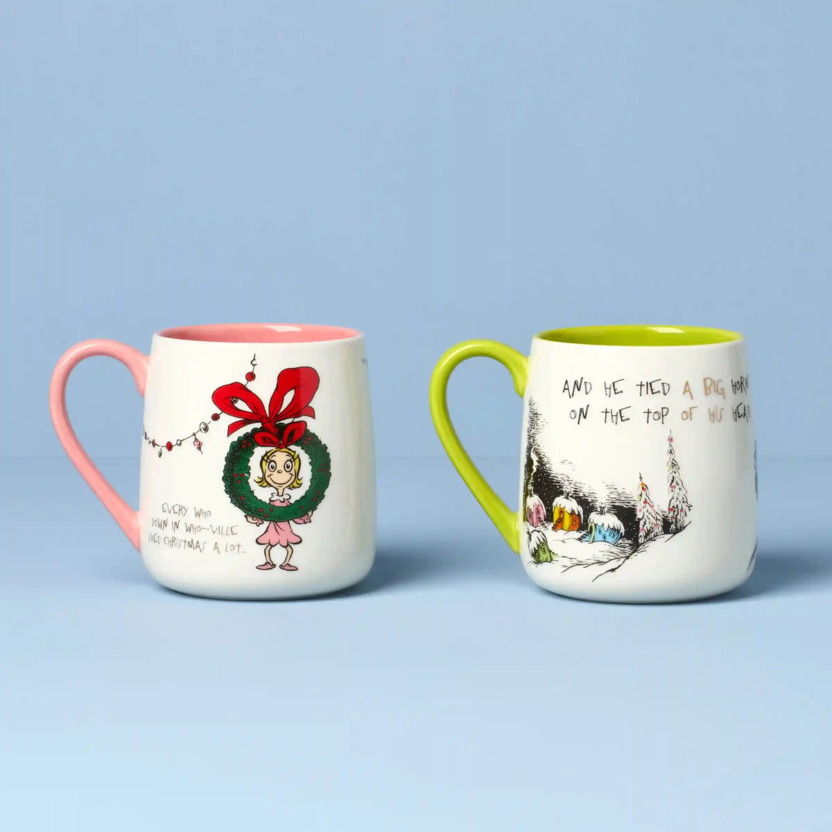 Who-Ville Cindy-Max Mugs, Set of 2
