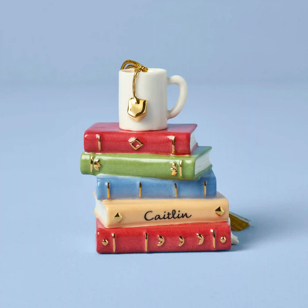 Personalized Bookworm Ornament