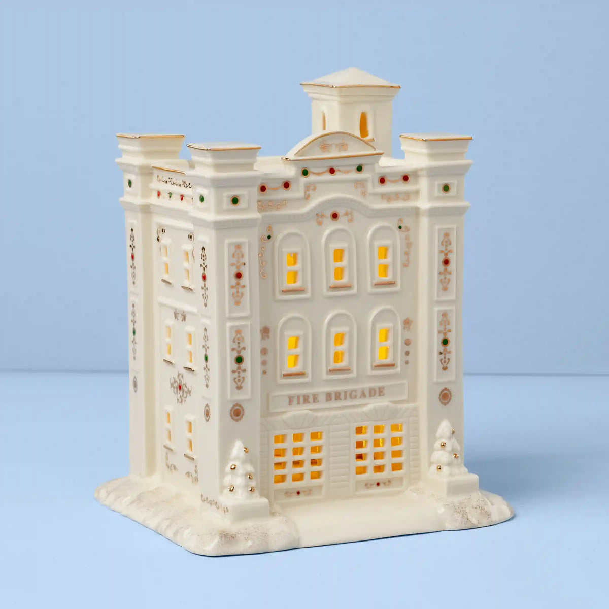 Mistletoe Park Fire House Lit Figurine
