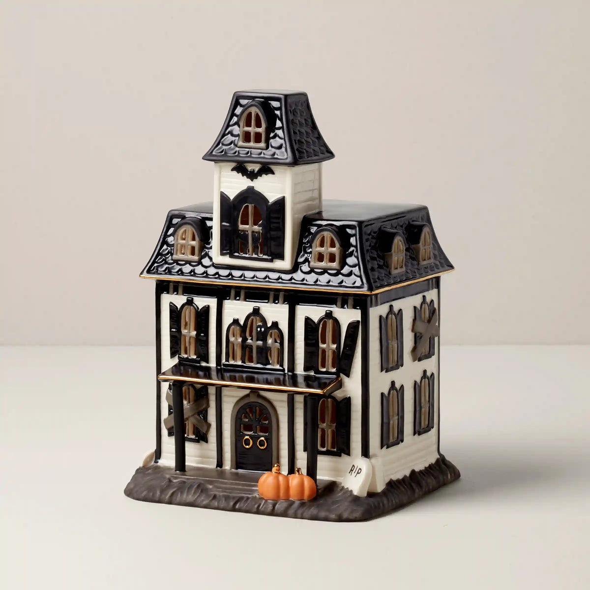 Vintage Halloween Lit House Figurine