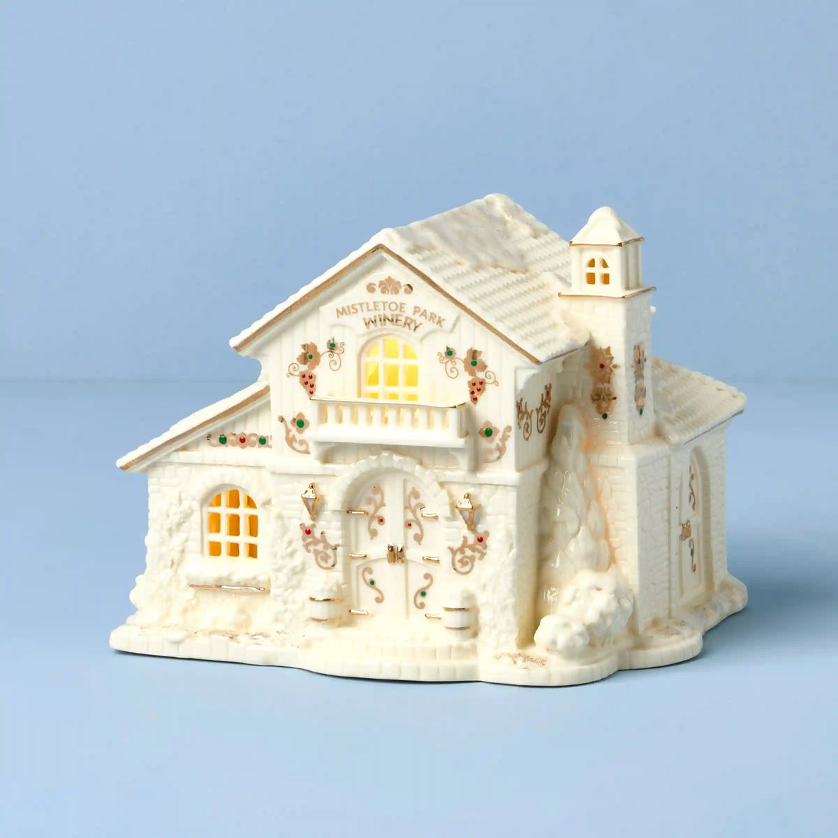 Mistletoe Park Lit Winery Figurine