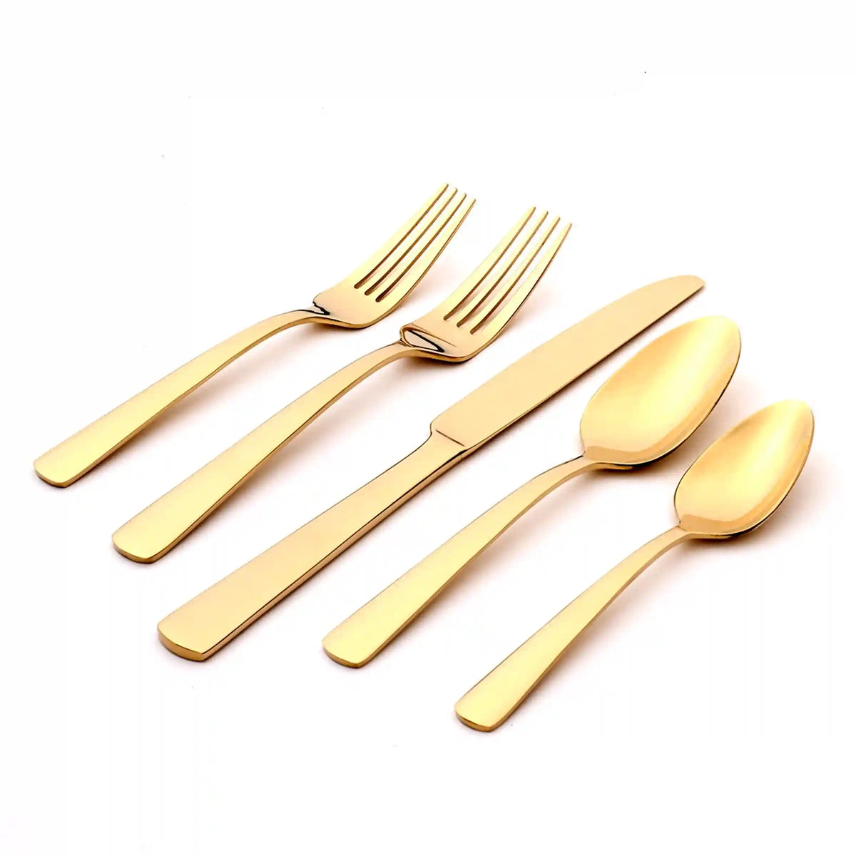 Aptitude Champagne Satin 20-Piece Flatware Set
