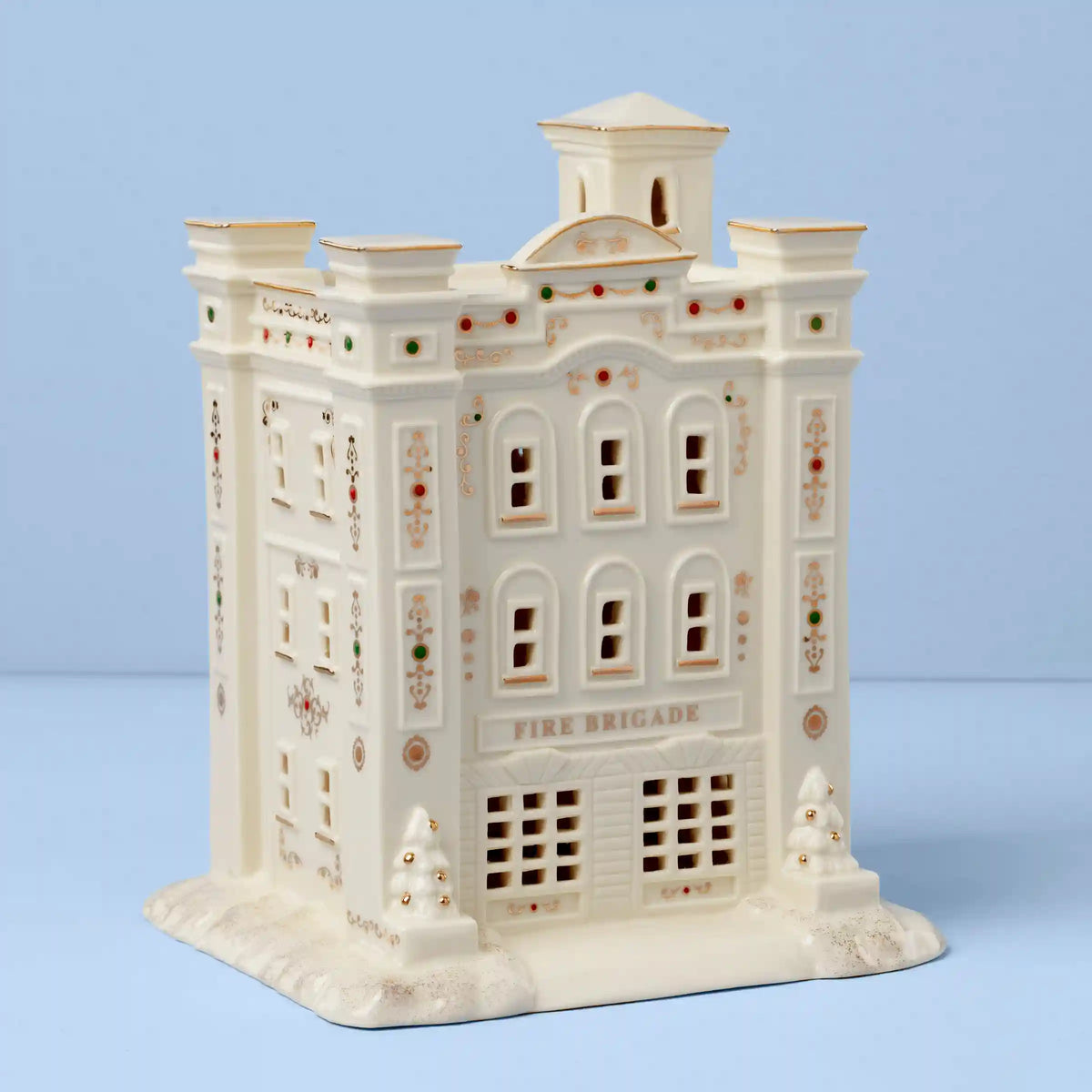 Mistletoe Park Fire House Lit Figurine