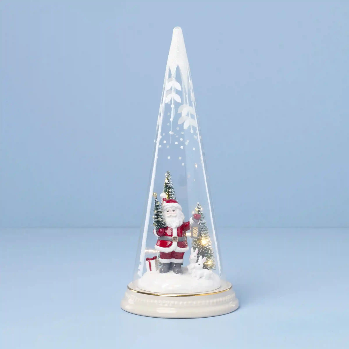 Merry & Magical Lit Santa With Lantern Figurine