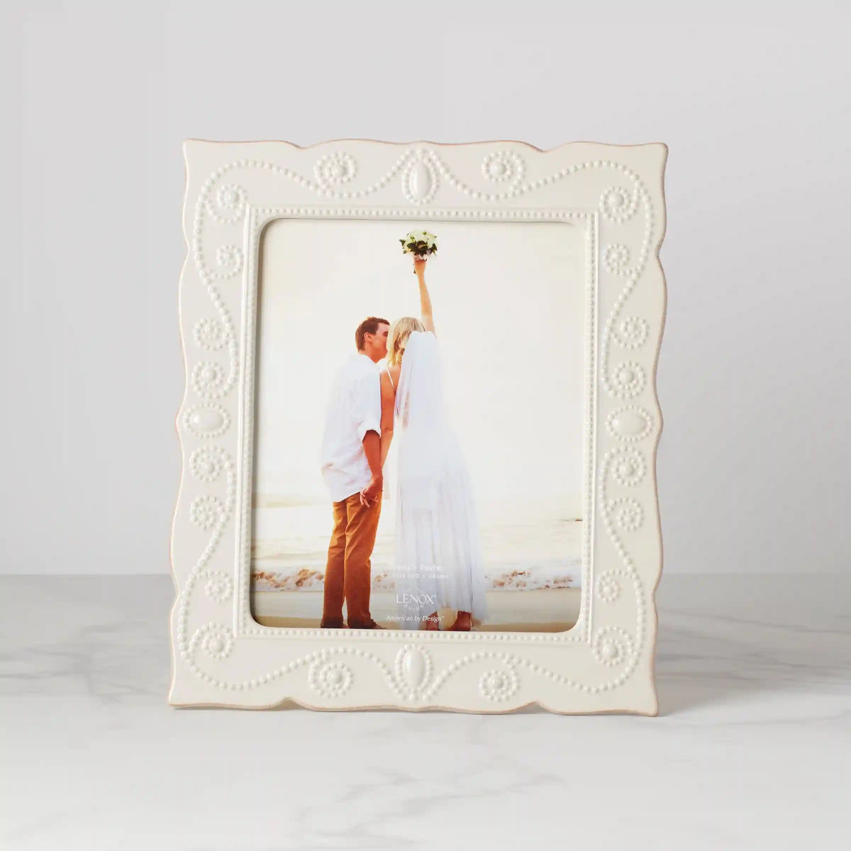 French Perle White 8x10 Photo Frame