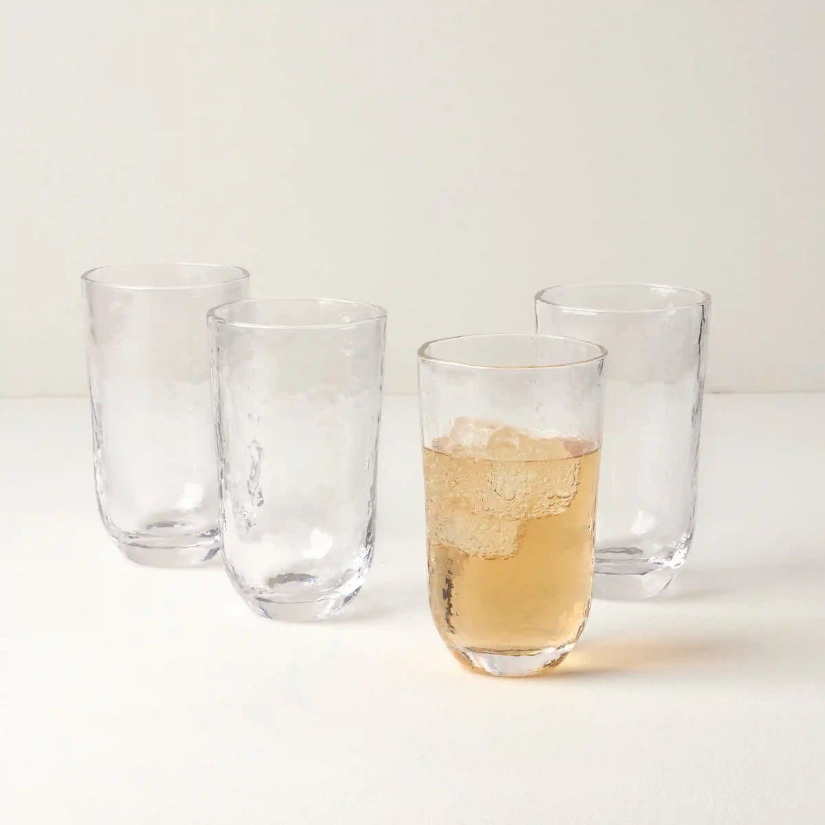 Homespun Clear Tall Tumbler S/4