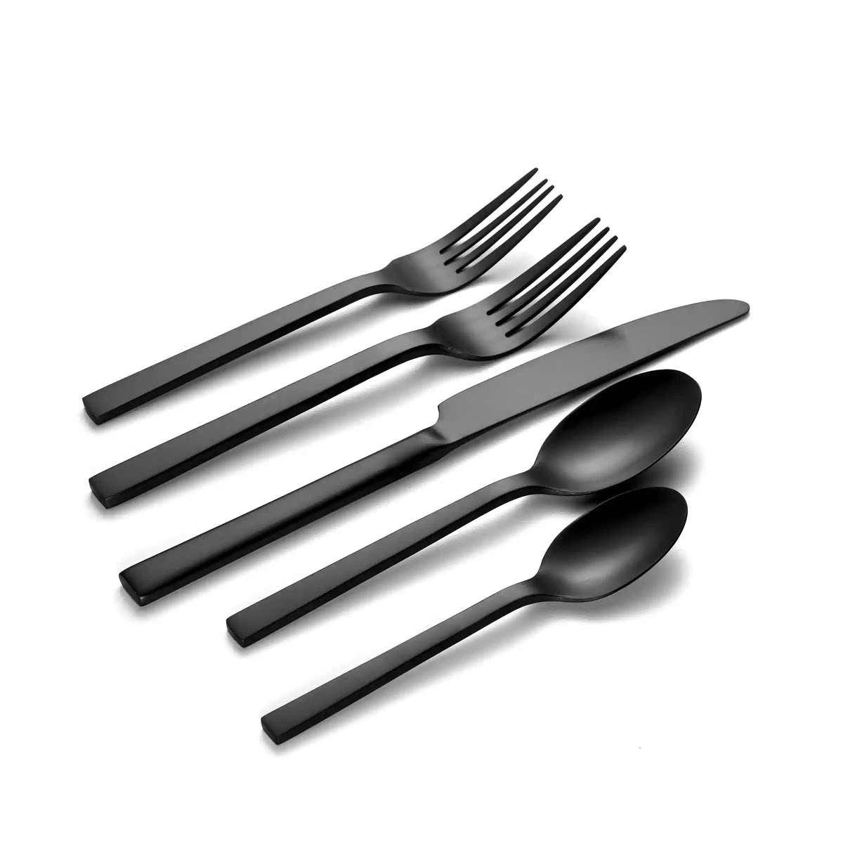 Chefs Table Midnight Matte 20-Piece Flatware Set