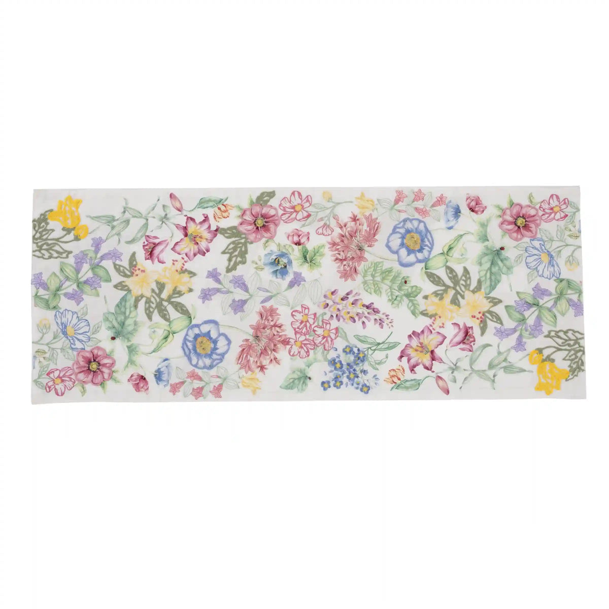 Butterfly Meadow Garden Embroidered Centerpiece Table Runner